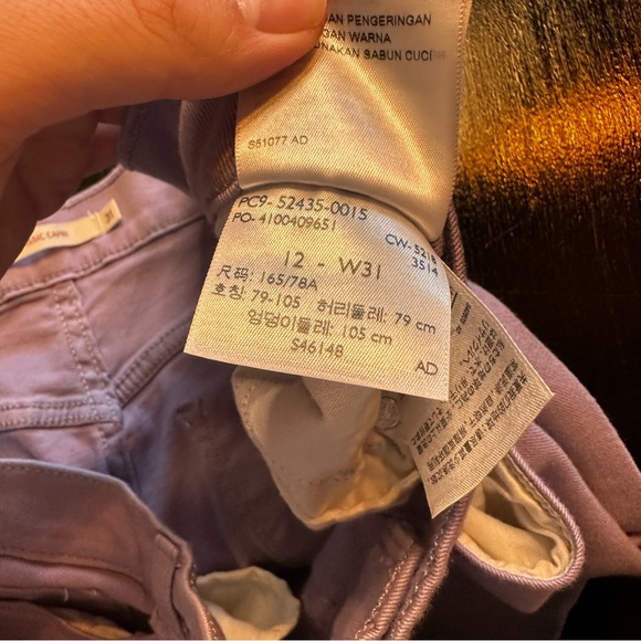 Levi’s Size 31 Lavender Purple Classic Capri Leg Denim Jean - Picture 6 of 9